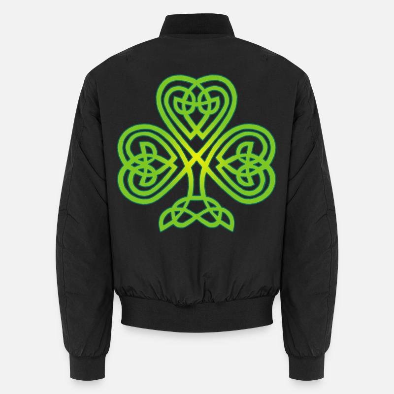 Irischer Klee - Unisex Bomberjacke - Schwarz