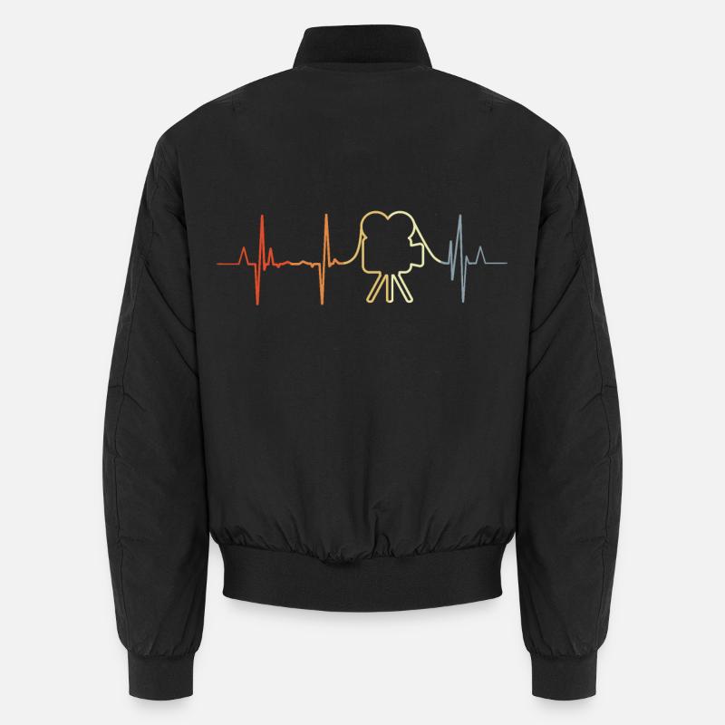 Caméra vidéo Rythme cardiaque Bomber unisexe