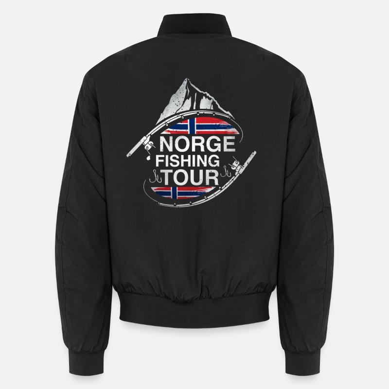 Tour de pêche de Norge - Bomber unisexe - noir