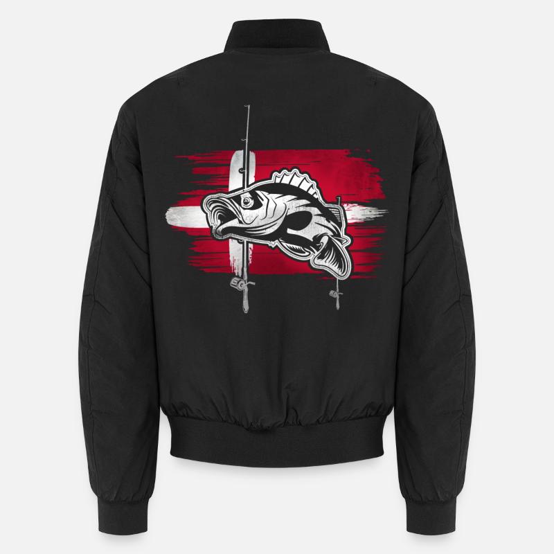Dänemark Angeln - Unisex Bomberjacke - Schwarz
