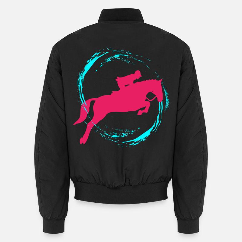 horse riding - Unisex Bomber Jacket - black