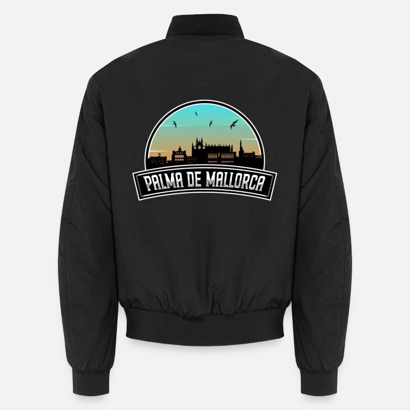 Palma De Mallorca Spain Skyline Spanish Souvenir Unisex Bomber Jacket