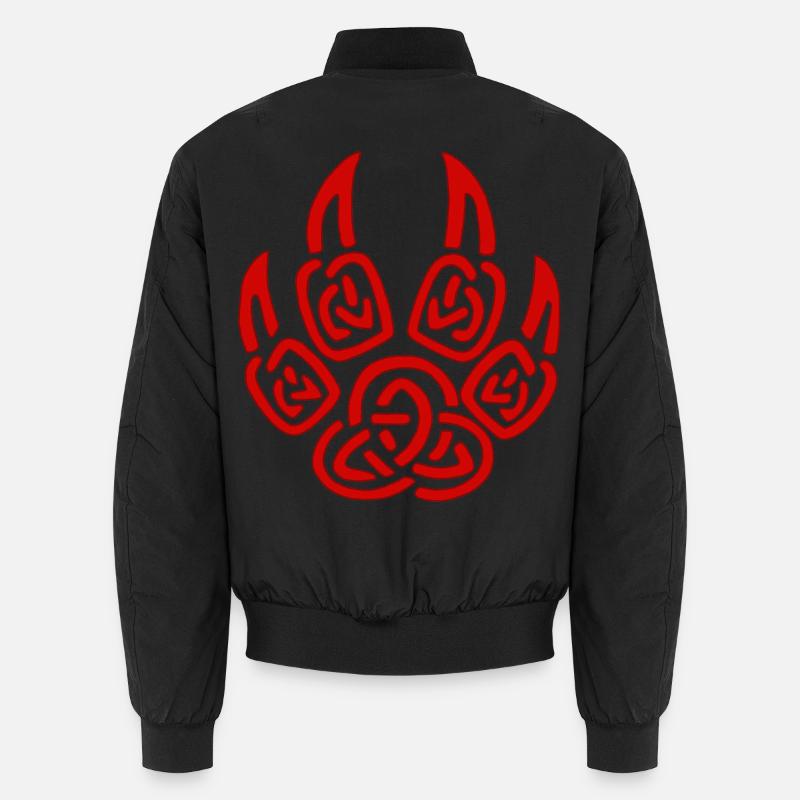 Rote Wikinger Wolfskrallen - Unisex Bomberjacke - Schwarz