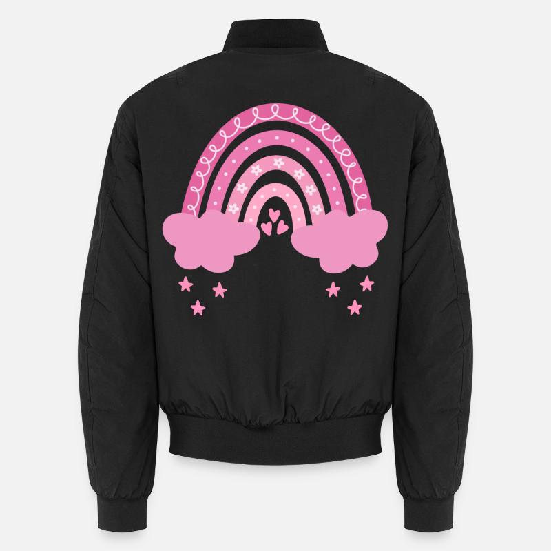 Boho Rainbow - Unisex Bomber Jacket - black