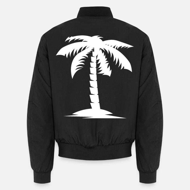 palmier nature vacances icône Logo - Bomber unisexe - noir