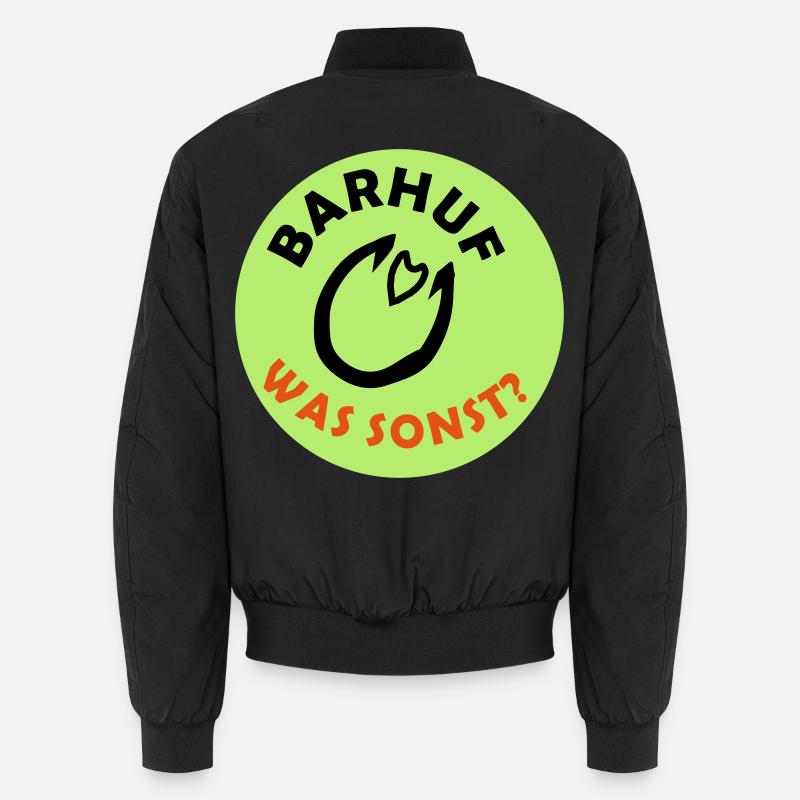 Barhuf Statement - Unisex Bomberjacke - Schwarz