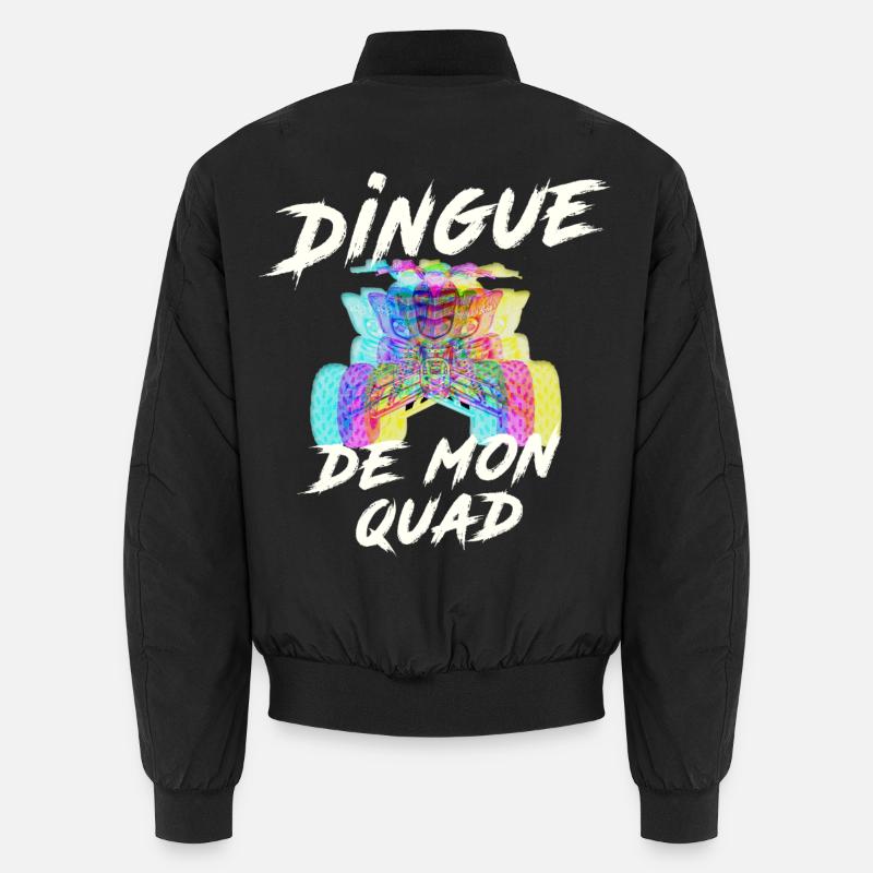 Quad : T-shirt dingue de quad, quad multicolore Bomber unisexe