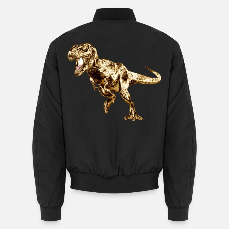Prehistoric Dinosaur Print - Unisex Bomber Jacket - black