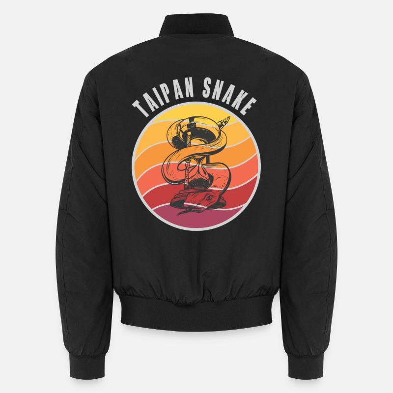Taipan Schlangen Design / Geschenkidee - Unisex Bomberjacke - Schwarz