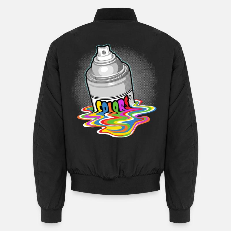 Sprühlackschmelzen - Unisex Bomberjacke - Schwarz