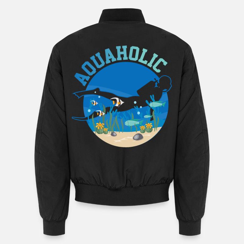 Taucher Tauchen - Unisex Bomberjacke - Schwarz