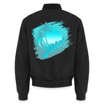 sunset blue - Bomber unisexe - noir - Dos - AI Model Male 185 light (185cm)