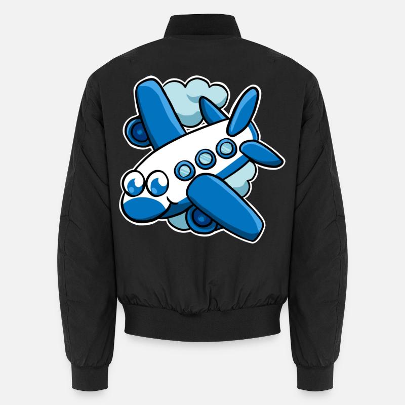 airplane - Unisex Bomber Jacket - black