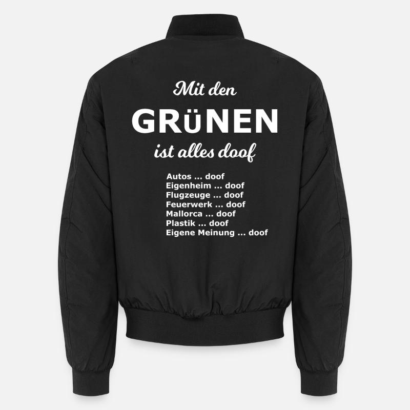 Doofe Partei - Unisex Bomberjacke - Schwarz