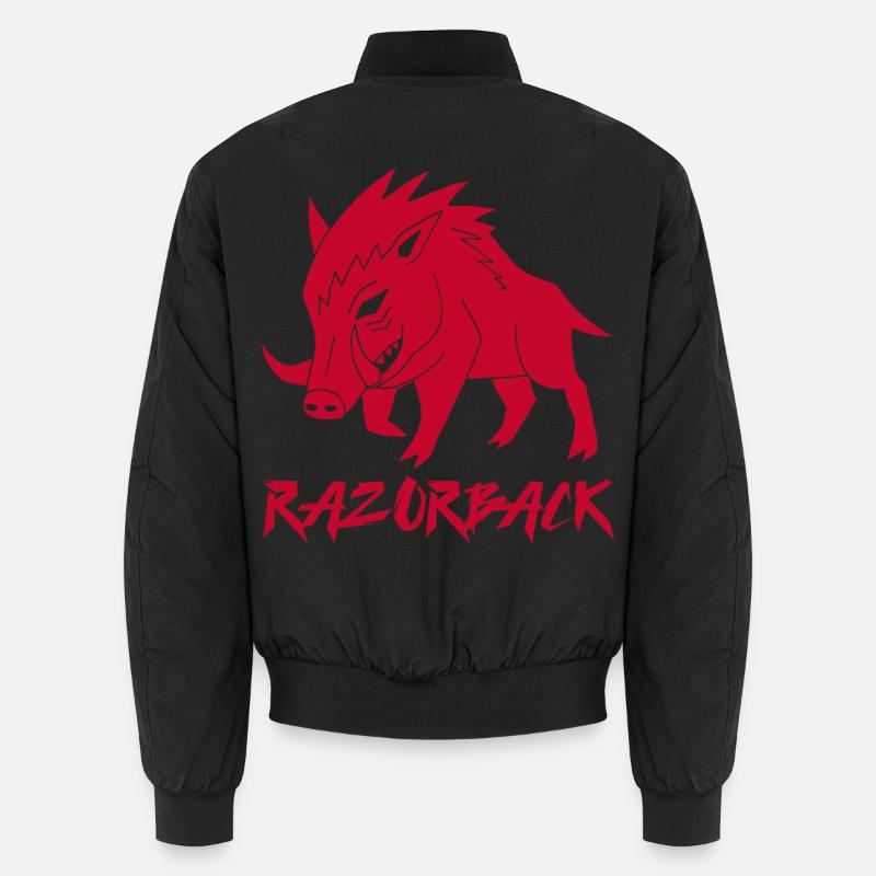 Sanglier rouge razorback - Bomber unisexe - noir
