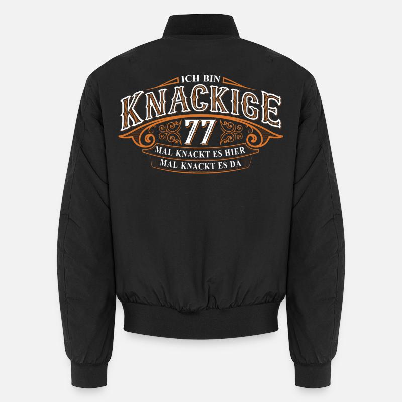 77. Geburtstag Ich Bin Knackige 77 Mal Knackt.... Unisex Bomberjacke