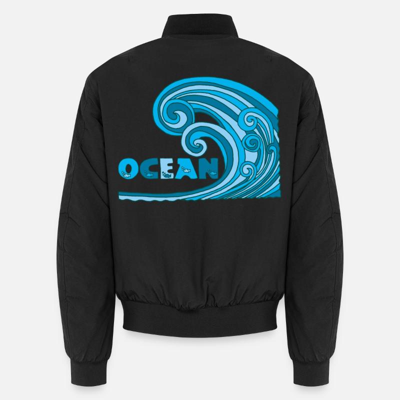 Ocean - Unisex Bomber Jacket - black
