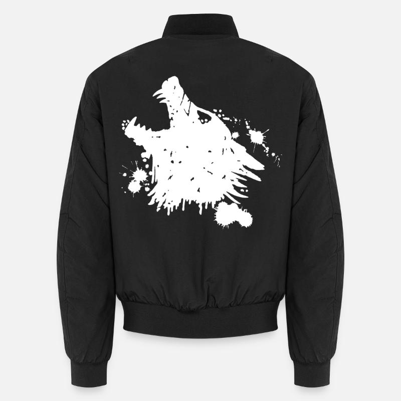 Loup blanc hurlant Bomber unisexe