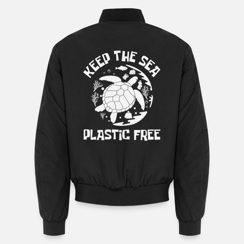 Halten Sie das Meer plastikfrei Save Ocean Unisex Bomberjacke