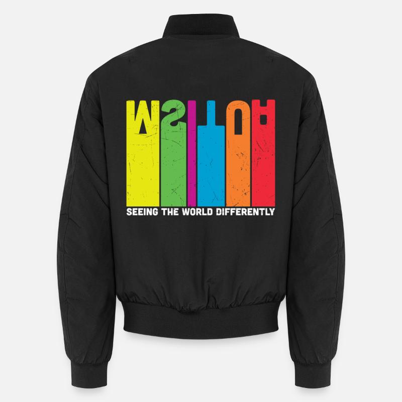 Autismus die Welt anders sehen Unisex Bomberjacke