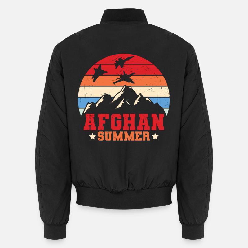 Afghan Summers Veteran Afghanistan - Unisex Bomber Jacket - black