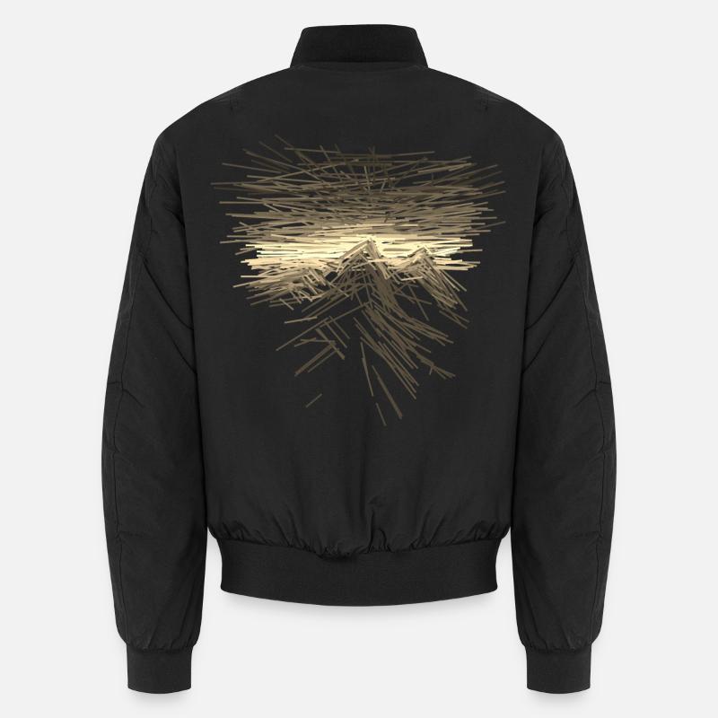 Berg abstrakt - Unisex Bomberjacke - Schwarz
