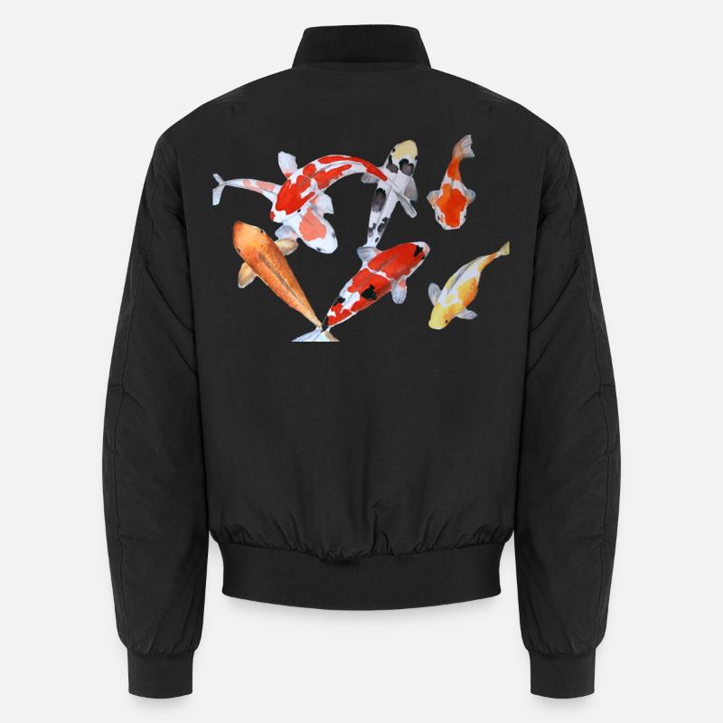 Élégant poisson Koi aquarelle design Bomber unisexe