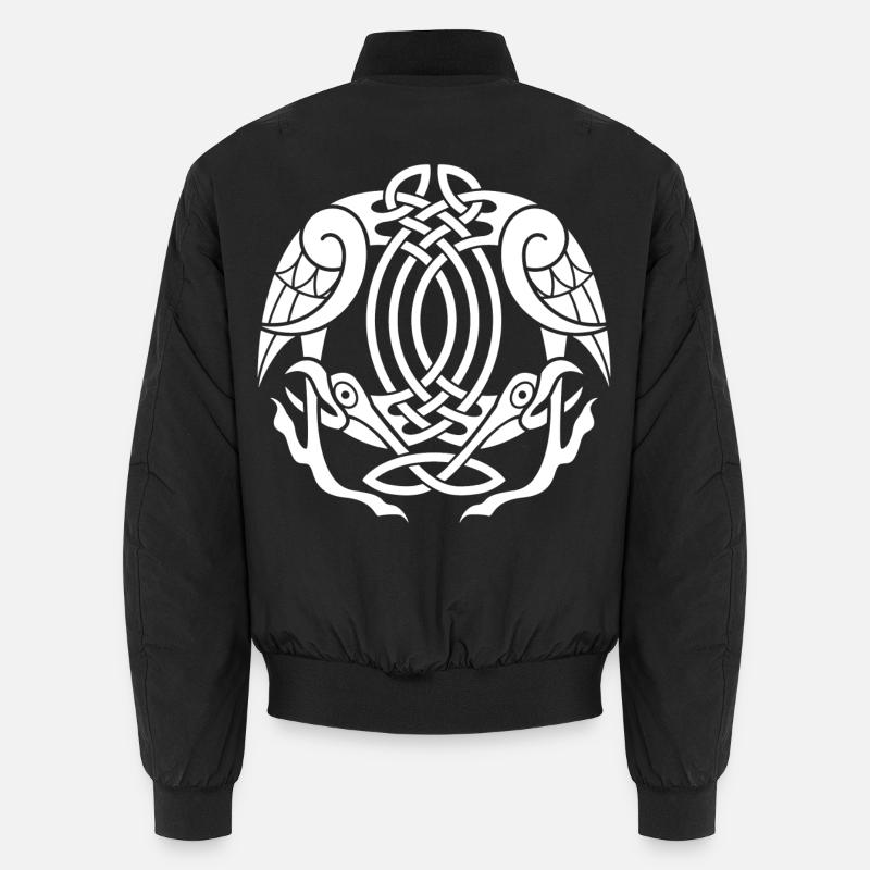 Aigle celte blanc - Bomber unisexe - noir