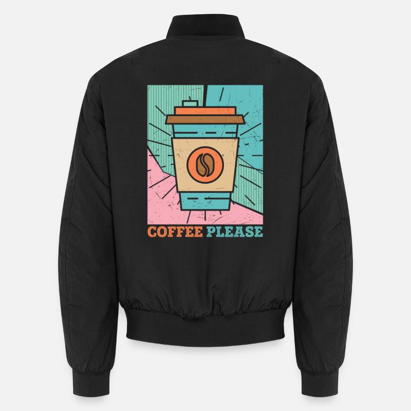 Kaffee bitte lustiges Kaffeedesign Unisex Bomberjacke