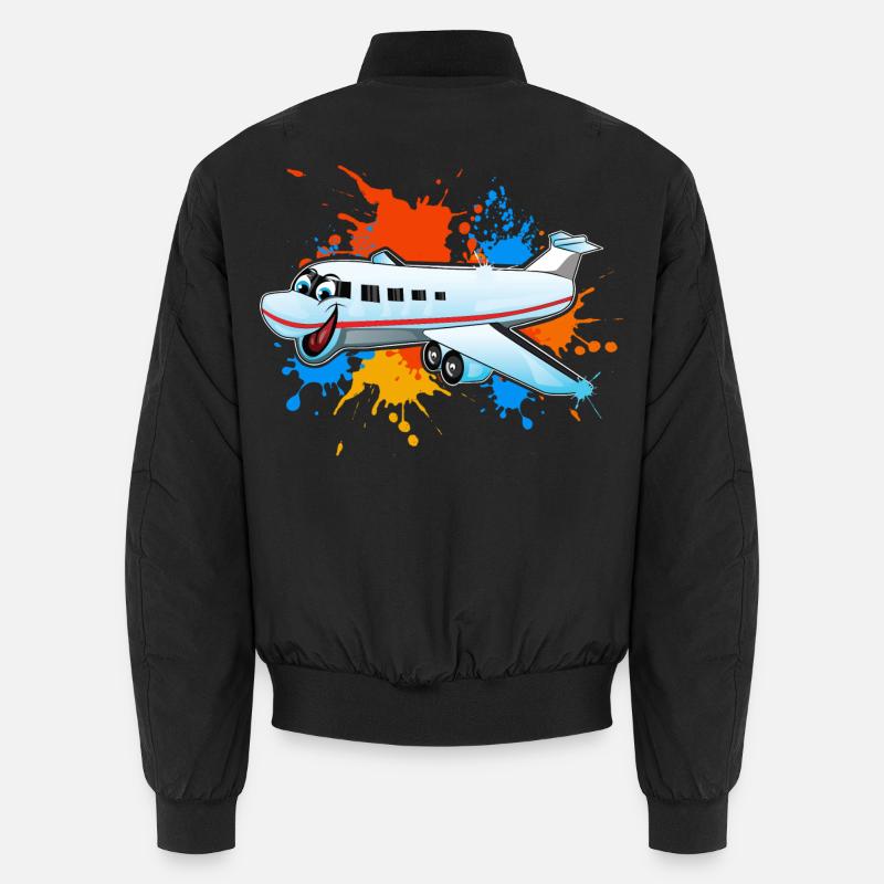 Flugzeug - Unisex Bomberjacke - Schwarz