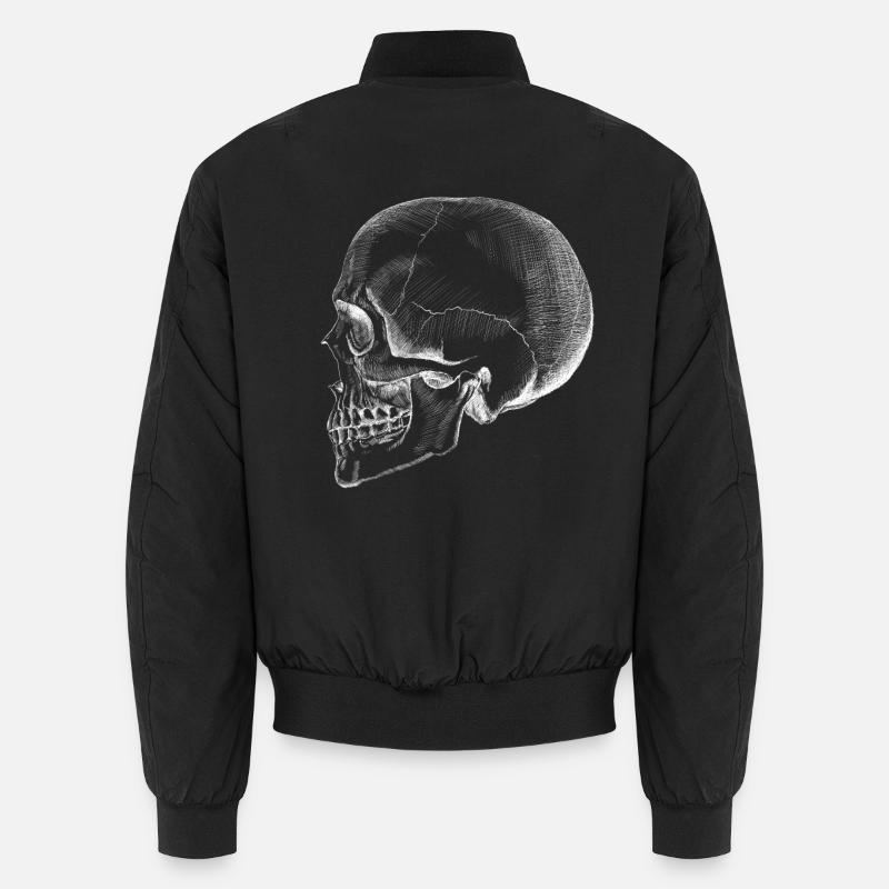 Crâne - Bomber unisexe - noir