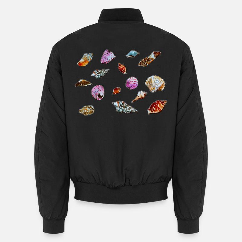 Colourful Seashells Marine Pattern Unisex Bomber Jacket
