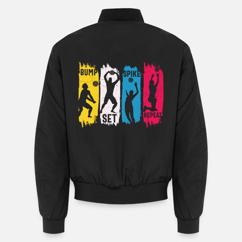 Volleyball Bump Set Spike Répéter Bomber unisexe