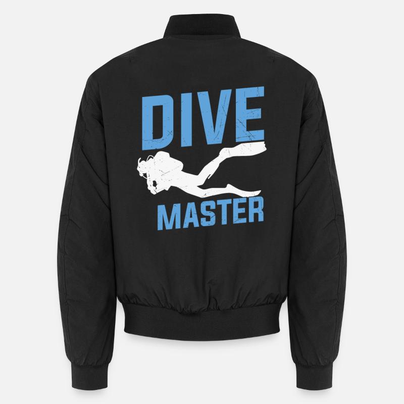 Tauchen Zitat Dive Master Scuba Diving - Unisex Bomberjacke - Schwarz