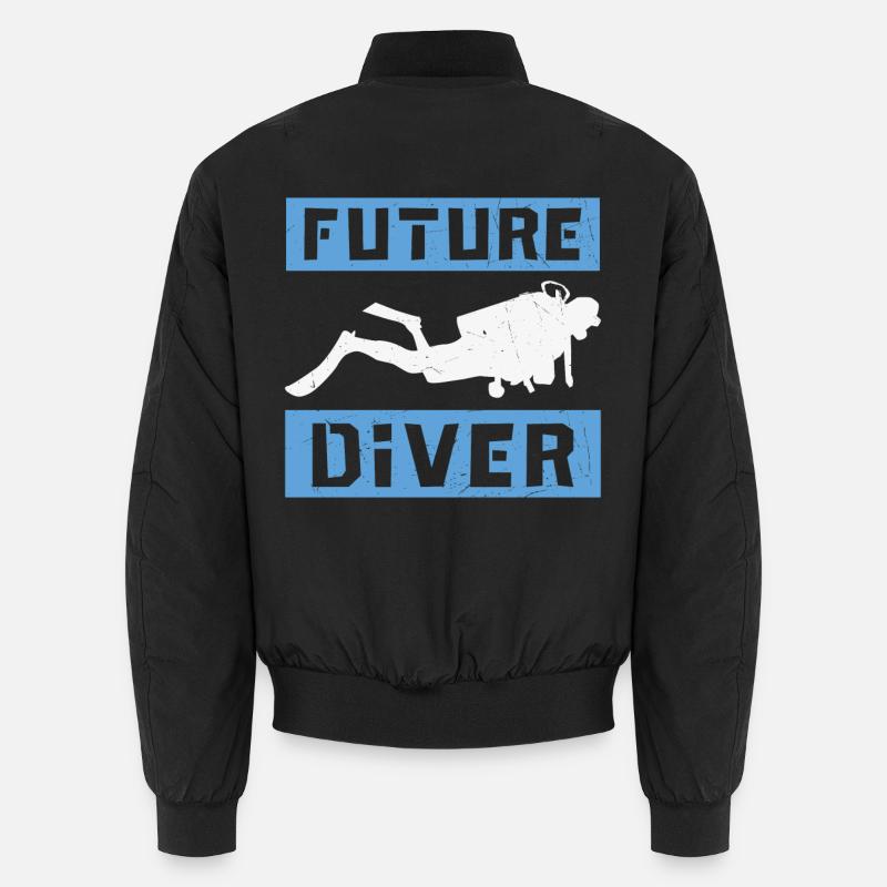 Scuba Diving Quote Scuba Diving Design Future Dive Unisex Bomberjacke