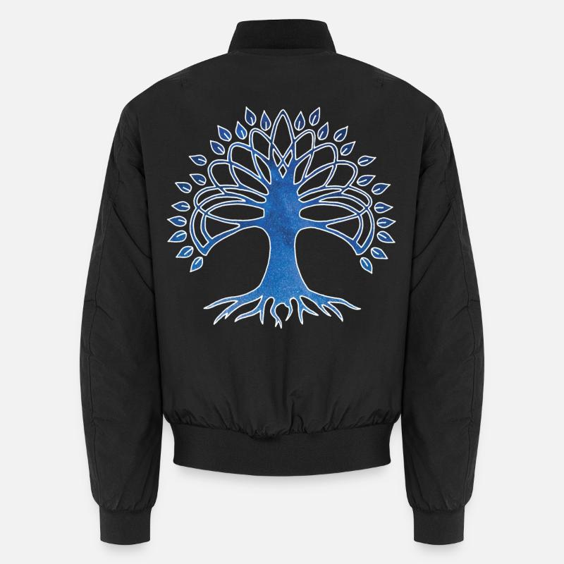 Arbre de vie et ciel étoilé Bomber unisexe