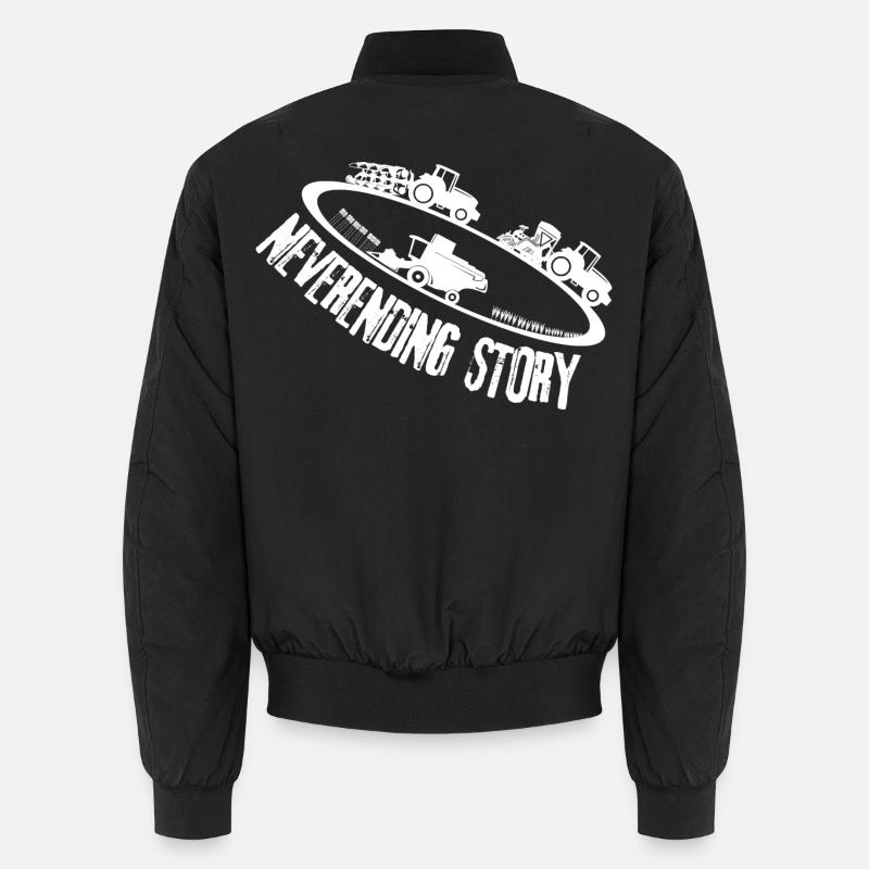 Farming neverending story - Unisex Bomber Jacket - black