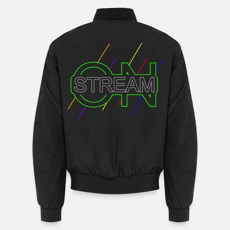 Stream on Live Streamerin Gamer - Unisex Bomberjacke - Schwarz