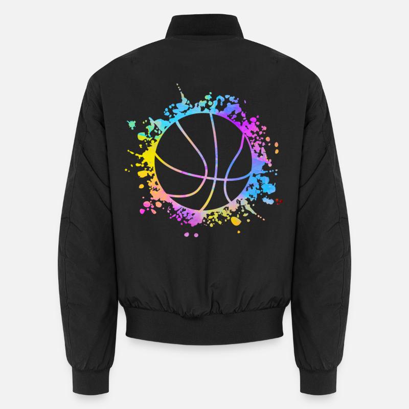 Basketball Farbspritzer Farbklecks Unisex Bomberjacke