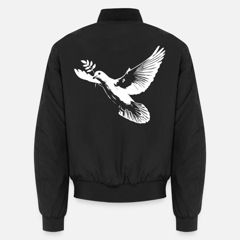 Colombe blanche de la paix Bomber unisexe