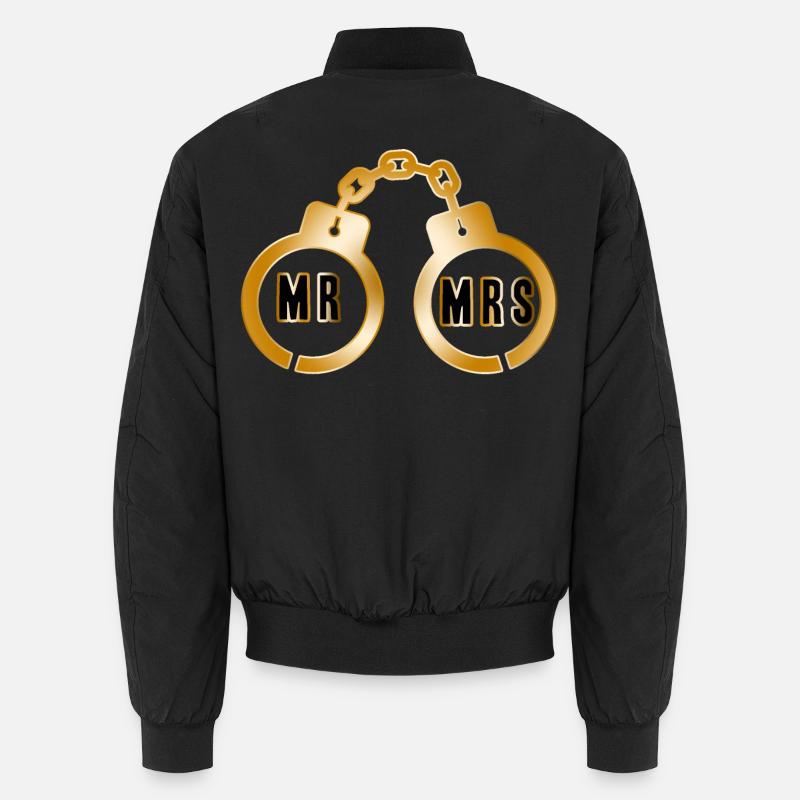 Goldenes Paar Handschellen-Emblem Unisex Bomberjacke