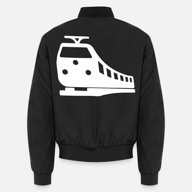 Zug Lokführer Symbol | Farbe einstellbar Unisex Bomberjacke