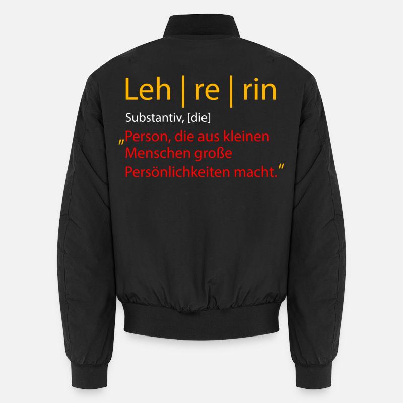 Lehrerin - Unisex Bomberjacke - Schwarz