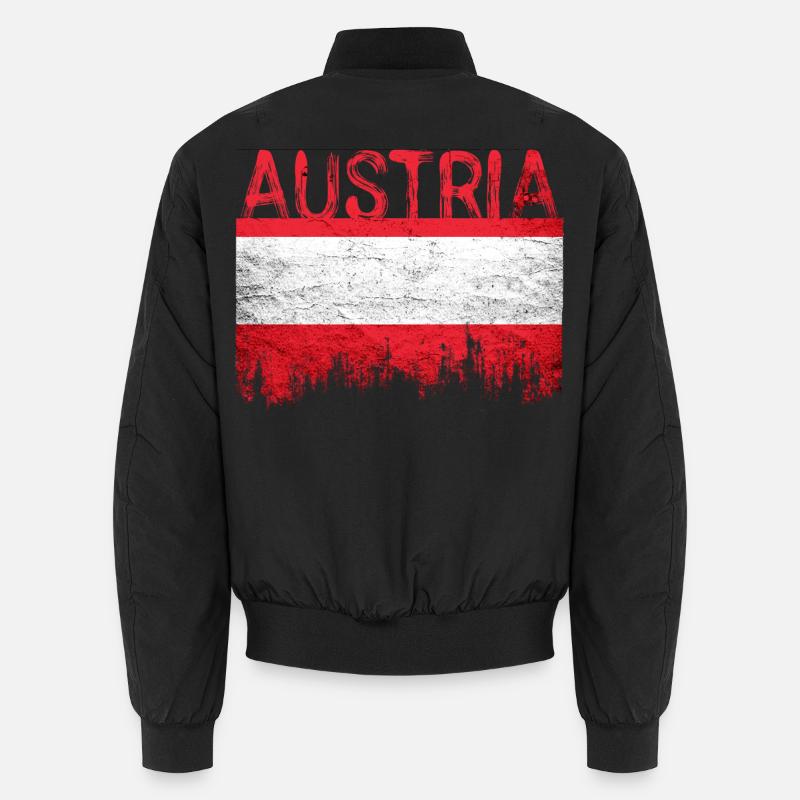 Style drapeau australien avec silhouette de ville Bomber unisexe
