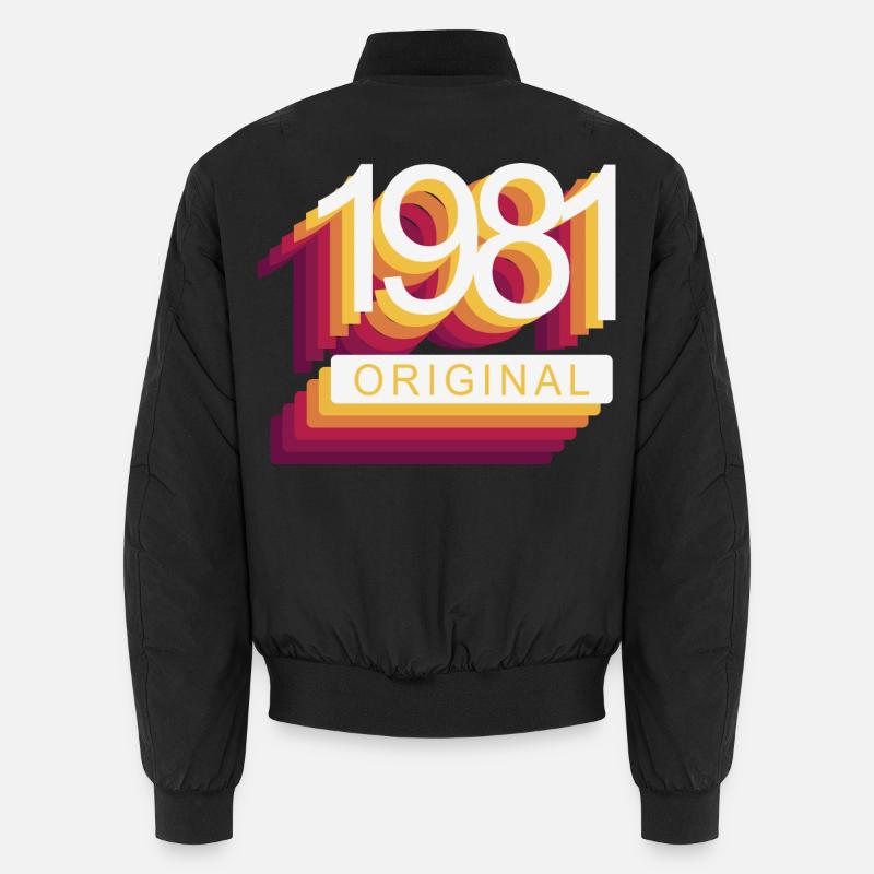 Geboren 1981 - Unisex Bomberjacke - Schwarz