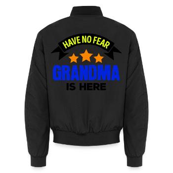 Großmutter Oma Cool Statement Lieblingsomi Omi - Unisex Bomberjacke - Schwarz - Hinten - AI Model Male 185 light (185cm)