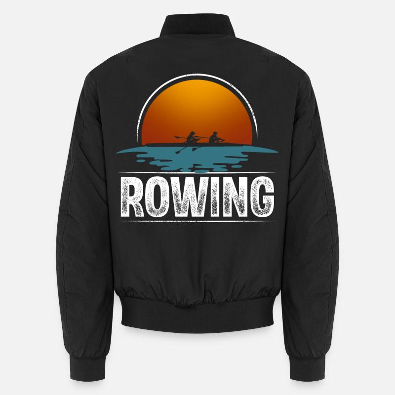 Rudern Ruderer Ruderboot Vintage Unisex Bomberjacke