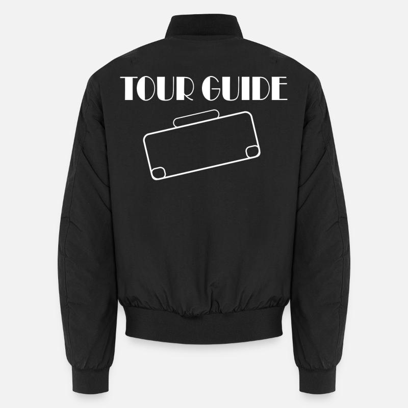 Tour Guide Reiseleiter Urlaub Reise Spruch Spaß Unisex Bomberjacke