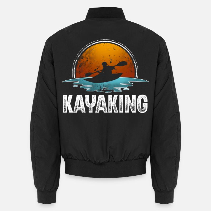 Kajak Kajakfahrer Kajaker - Unisex Bomberjacke - Schwarz