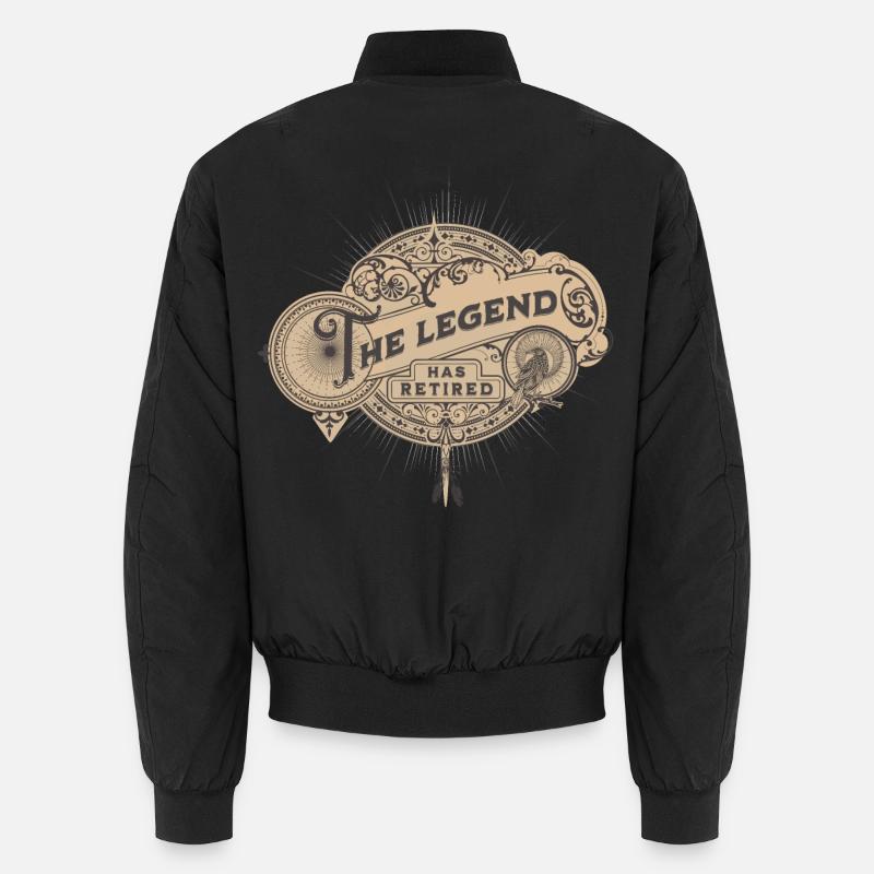 The Legend has retired retirement pension Unisex Bomber Jacket